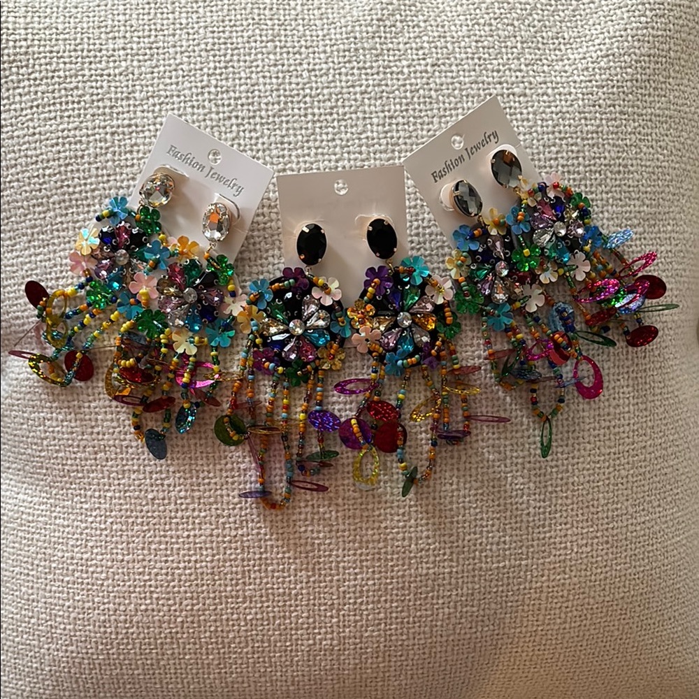Colorful Fashion Jewelry Earrings. Price per pair
